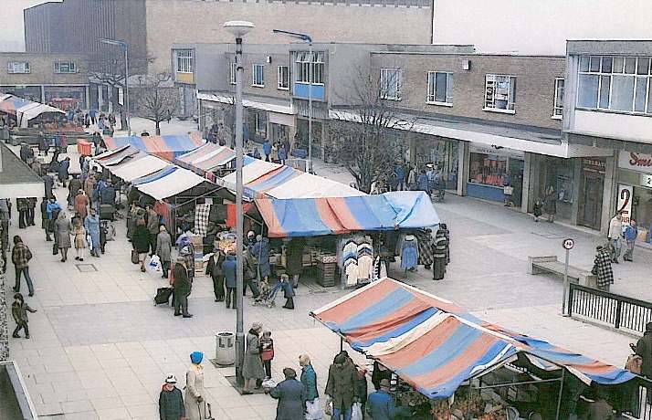 Aycliffe Town Centre on Market Day