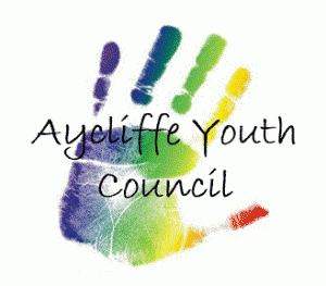 Aycliffe Youth Council Logo, multi coloured open hand