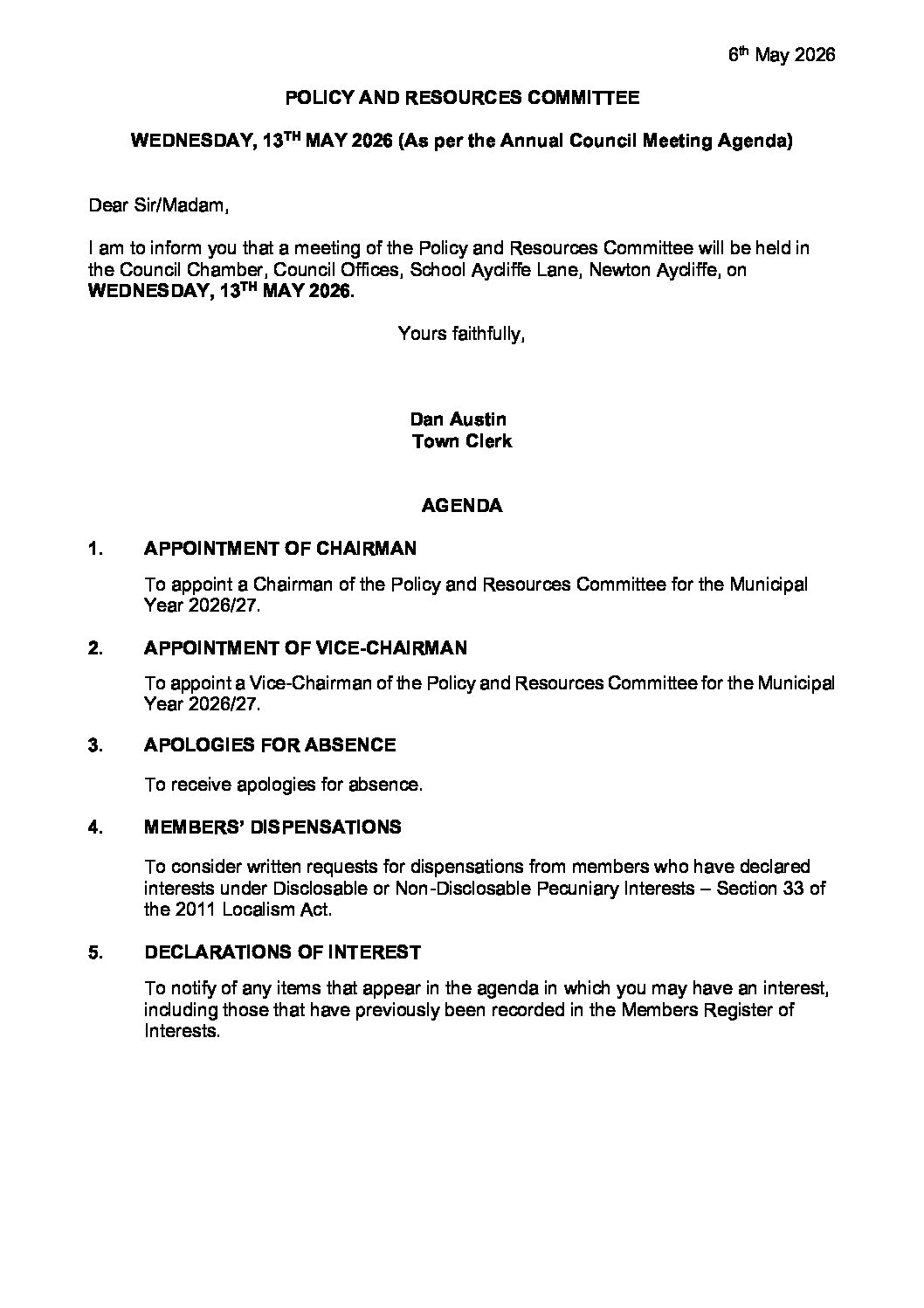 Introduction image for Great Aycliffe Town Council