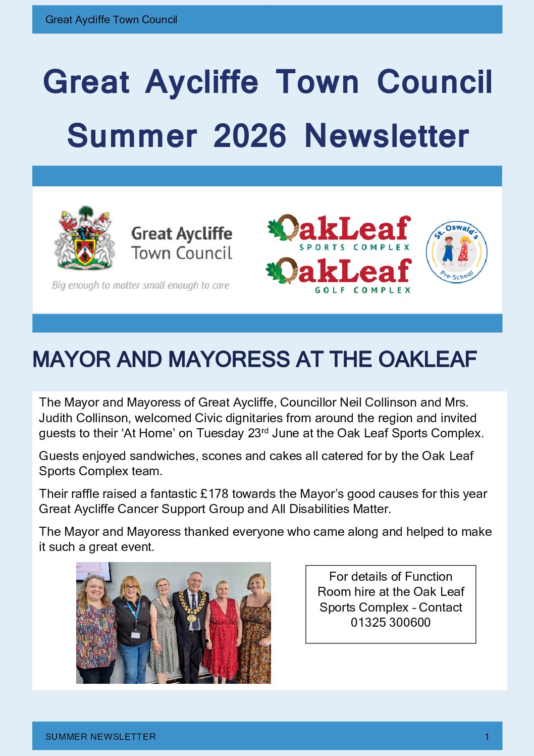 Introduction image for Great Aycliffe Town Council