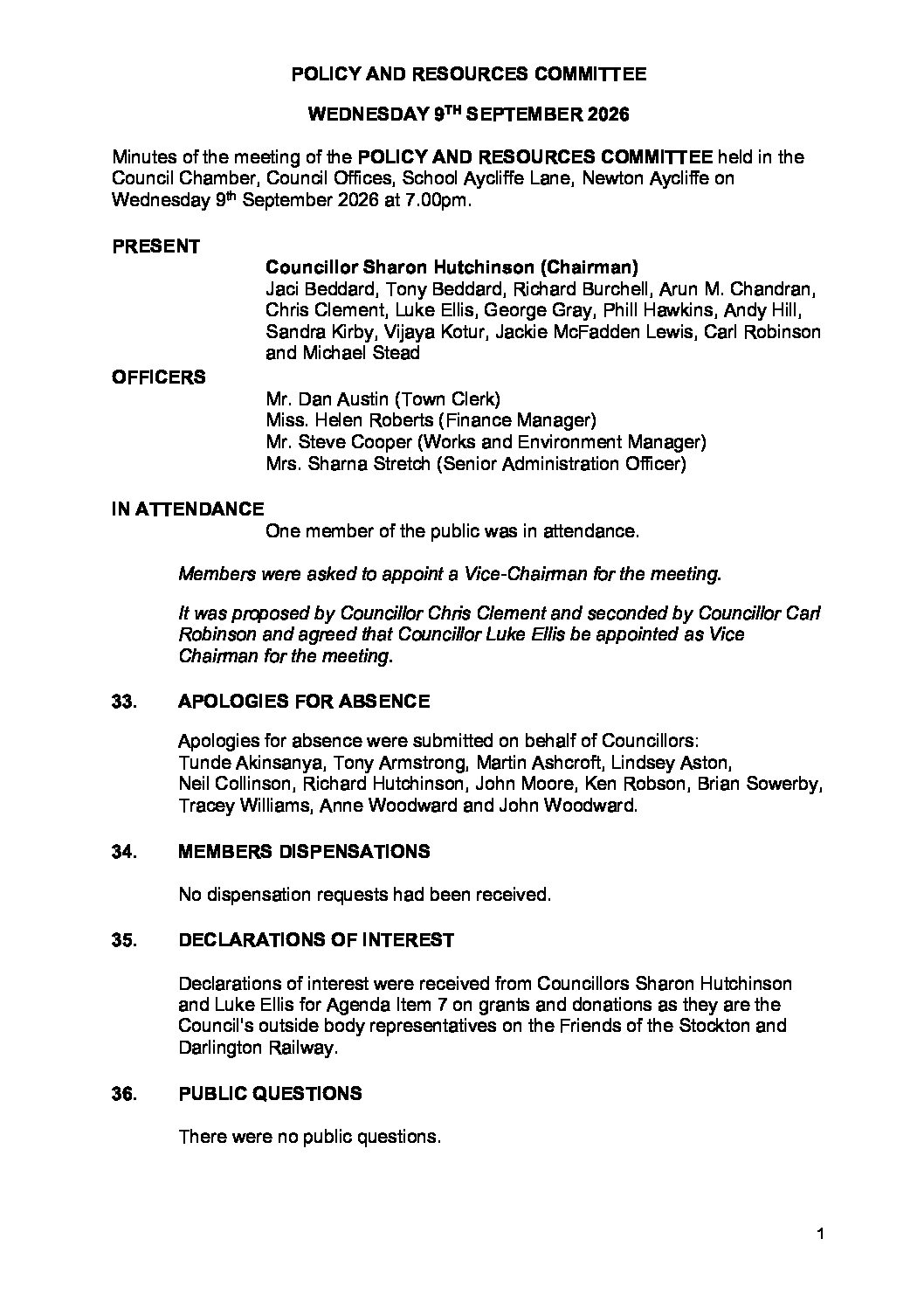 Introduction image for Great Aycliffe Town Council