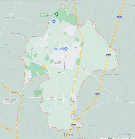 Map of Parish of Great Aycliffe